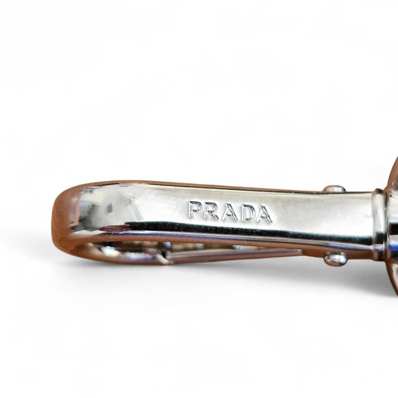 Prada Re-Edition 2005 Black bag strap with silver-tone hardware  with pouch - Picture 6 of 8